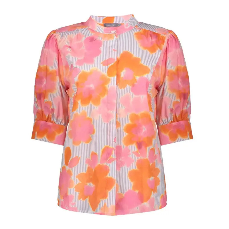 63488-20 Orange2 Geisha Blouse 63488-20 250 Multicolour