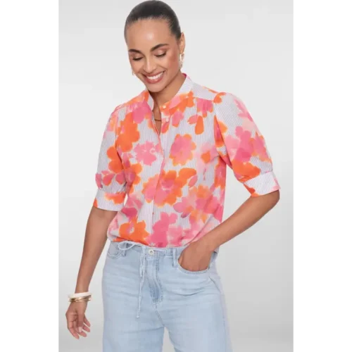 63488-20 Orange5 Geisha Blouse 63488-20 250 Multicolour