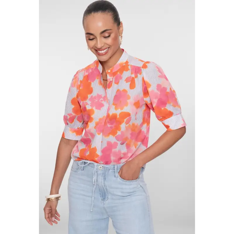 63488-20 Orange5 Geisha Blouse 63488-20 250 Multicolour