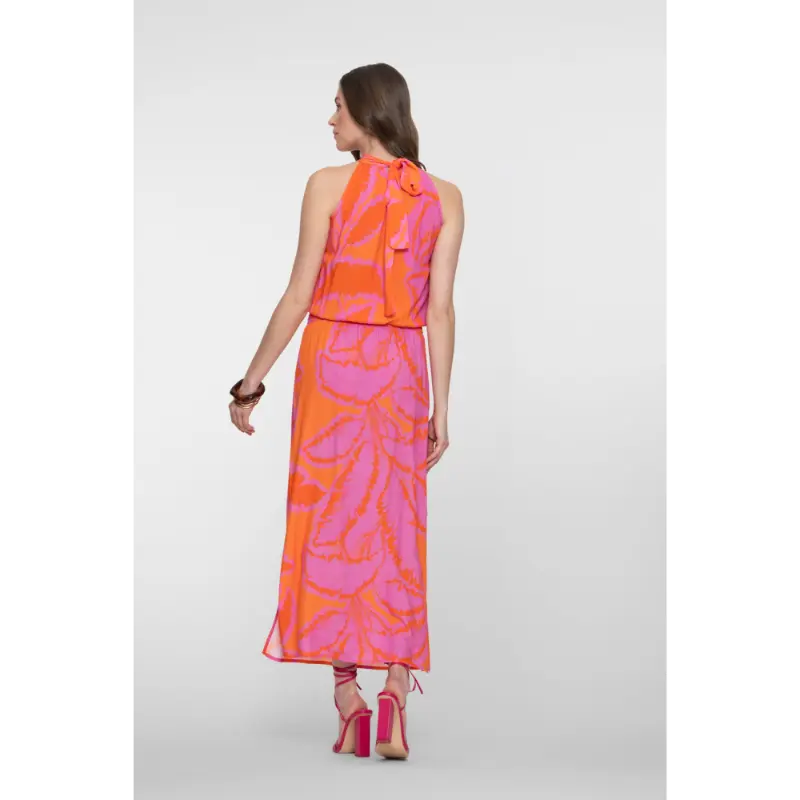 67358-70 Fuchsia6 Geisha Jurk 67358-70 445 Fuchsia/Orange