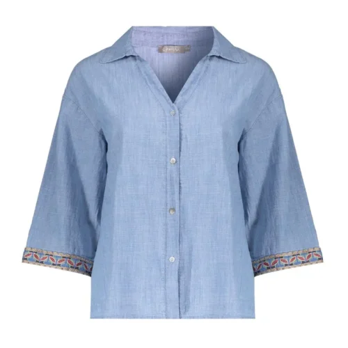 Geisha Blouse 63161-70 635 Jeans Blue