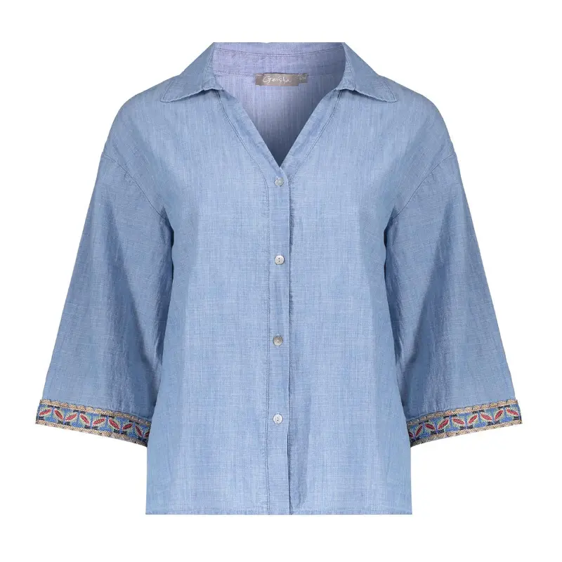 Geisha-Fashi_summer-2026_635_63161-70 Geisha Blouse 63161-70 635 Jeans Blue
