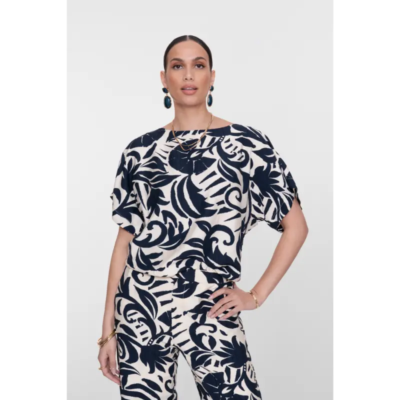 Geisha-Fashi_summer-2026_675_63236-26 Geisha Top 63236-26 675 Donkerblauw