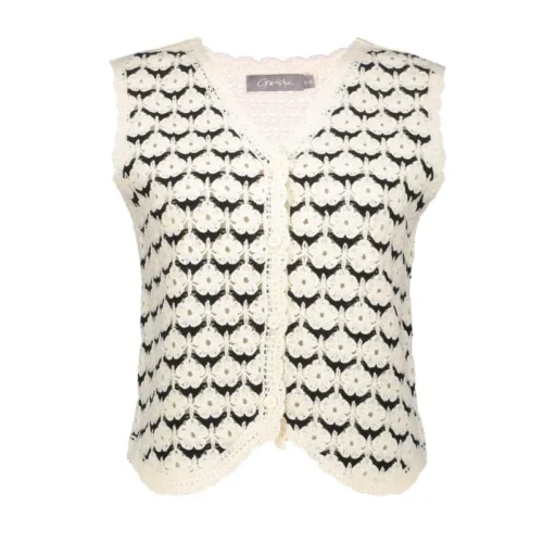 Geisha Vest 64000-10 718 Ecru/Zwart