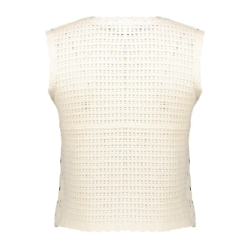 Geisha-Fashi_summer-2026_718_64000-10_2 Geisha Vest 64000-10 718 Ecru/Zwart