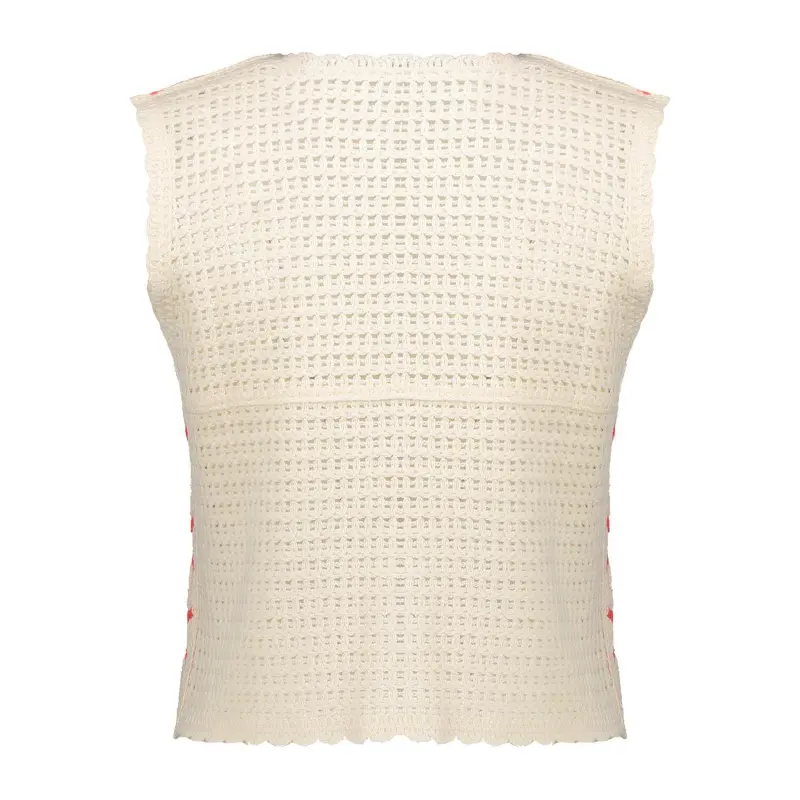 Geisha-Fashi_summer-2026_719_64000-10_2 Geisha Vest 64000-10 719 Ecru/Coral