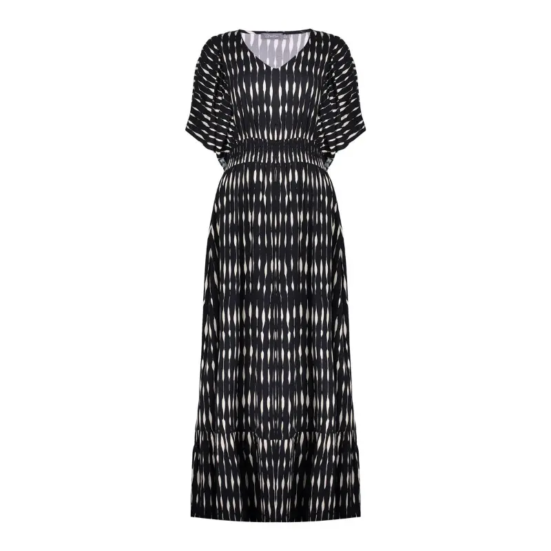 Geisha-Fashi_summer-2026_999_67114-20 Geisha Jurk 67114-20 999 Zwart/Ecru