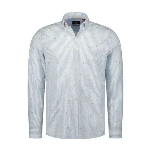 NZA-New-Zeal_NZA261_1670_26AN552 NZA Overhemd 26an552 Blauw Dessin