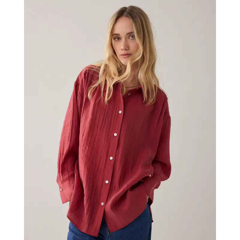 Summum-_spring-2026_559_2s3430-12373_4 Summum Blouse 2s3430-12373 559 Brick Red
