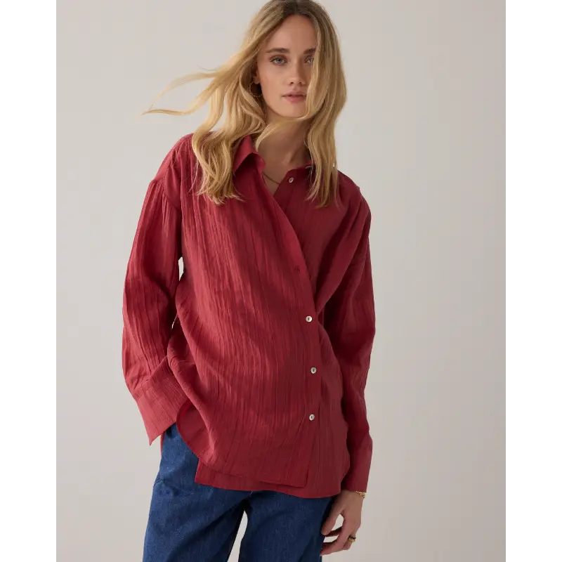 Summum-_spring-2026_559_2s3430-12373_5 Summum Blouse 2s3430-12373 559 Brick Red