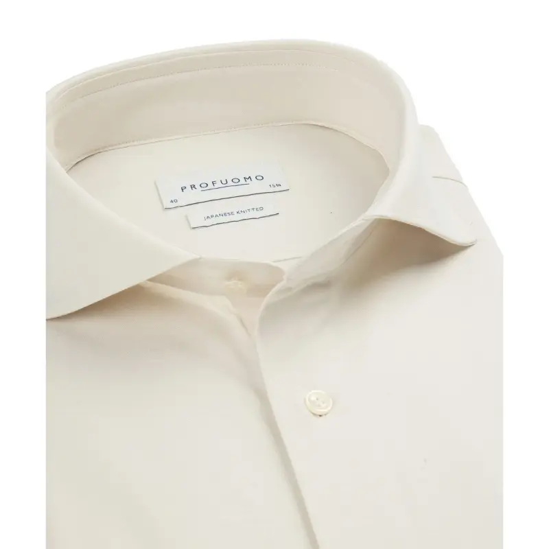 heren-overhemd-pp2h00008d_2000x2000_394442 Profuomo Japanese Knitted Overhemd PP2H00008d Off-White