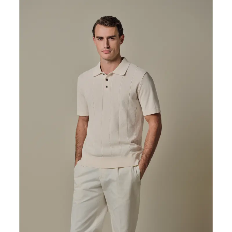 ppxd10030f off white2 Profuomo Polo PPXD10030f Off-White