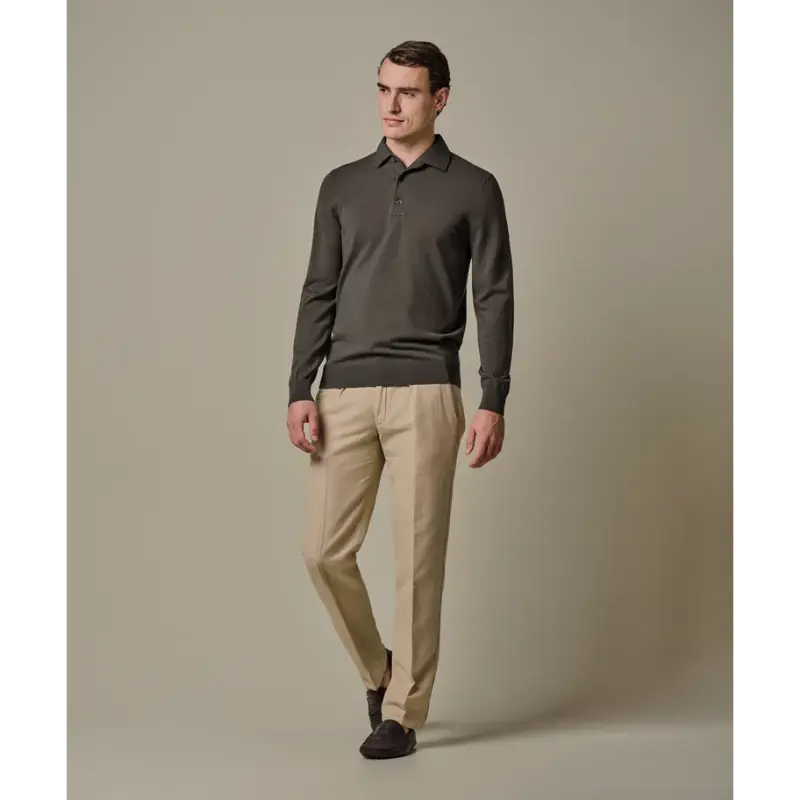 ppxj10005b-2 Profuomo Polo PPXJ10005b Brown