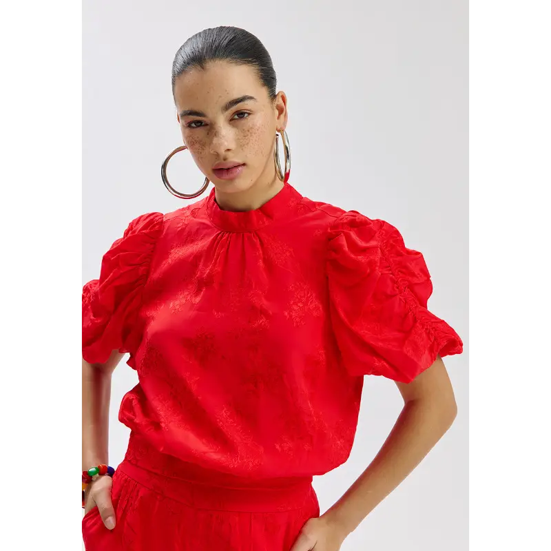 ss26p4071 Harper&Yve Top Macey SS26P407 323 Poppy Red