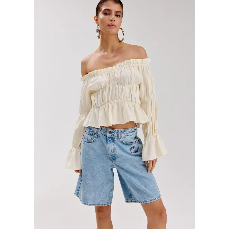 ss26p6112 Harper&Yve Top Roan SS26P611 101 Ecru