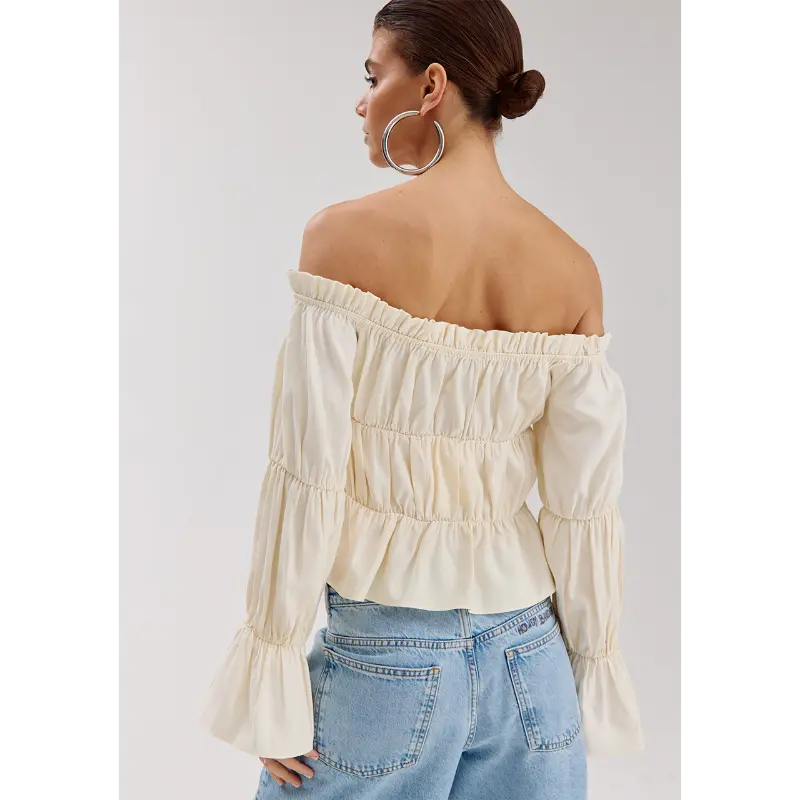 ss26p6114 Harper&Yve Top Roan SS26P611 101 Ecru