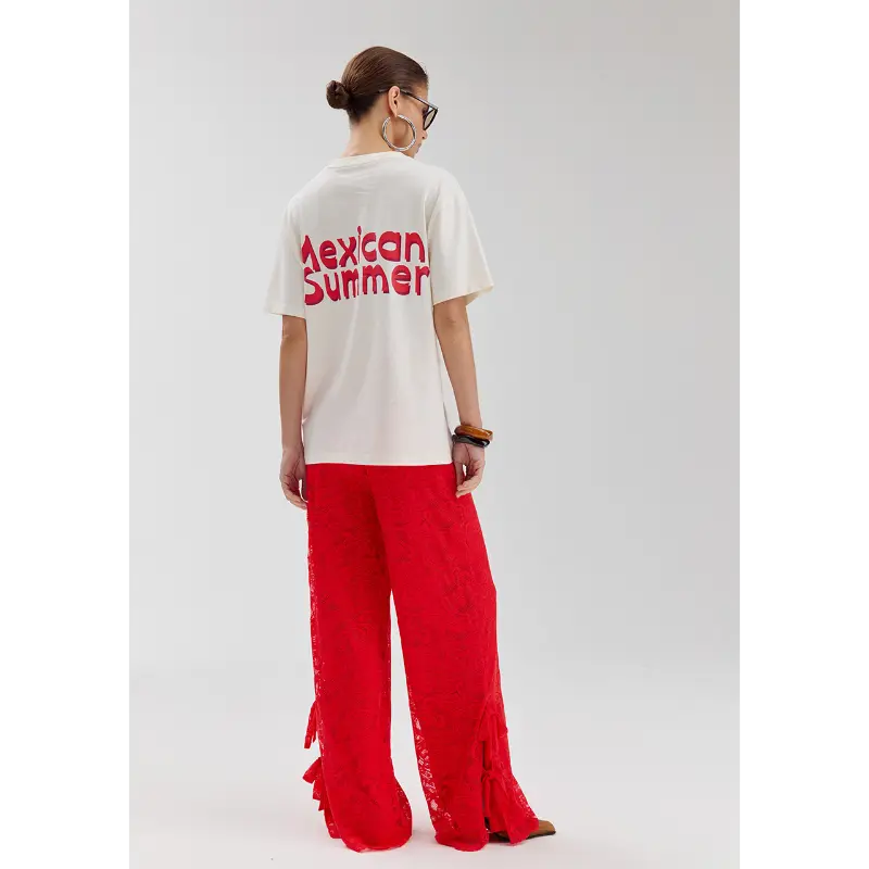 ss26y3082 Harper&Yve T-Shirt Mexicanback SS26Y308 101 Ecru