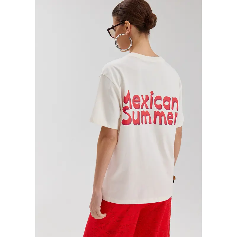 ss26y3083 Harper&Yve T-Shirt Mexicanback SS26Y308 101 Ecru