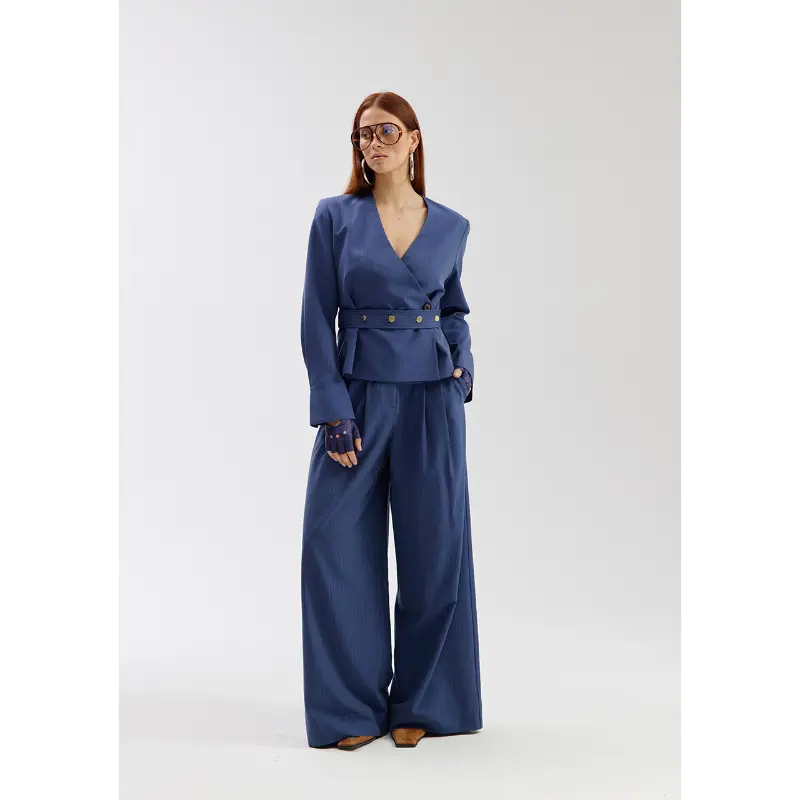 ss6n1052 Harper&Yve Broek Mason SS26N105 424 Blue Stripe