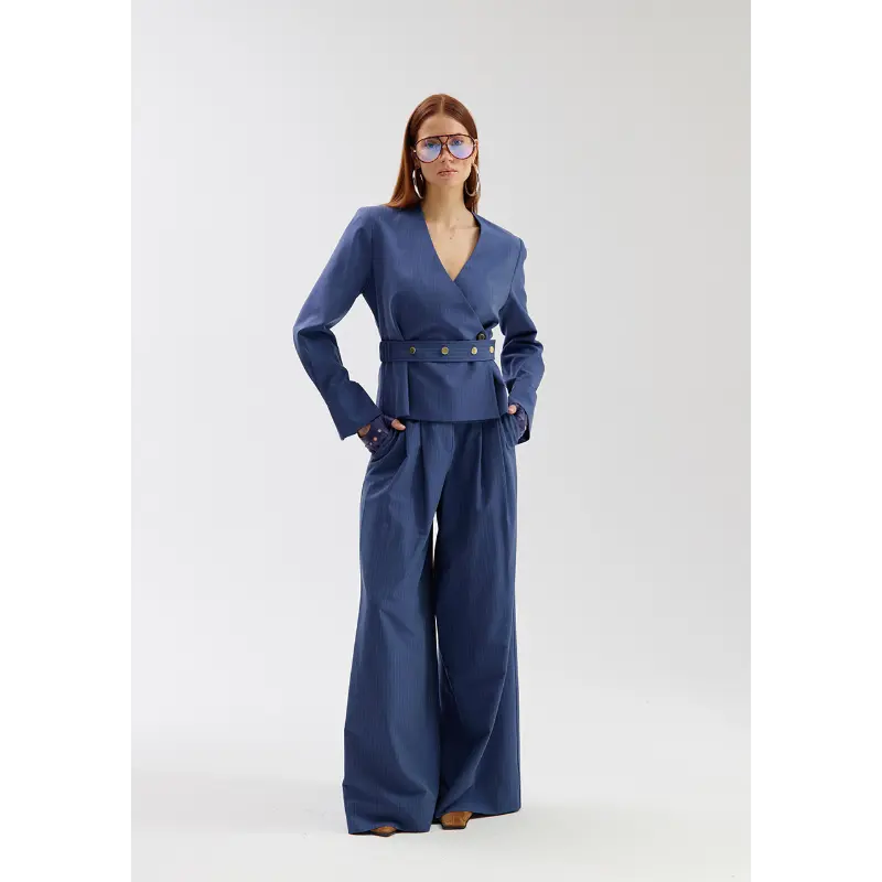 ss6n1053 Harper&Yve Broek Mason SS26N105 424 Blue Stripe