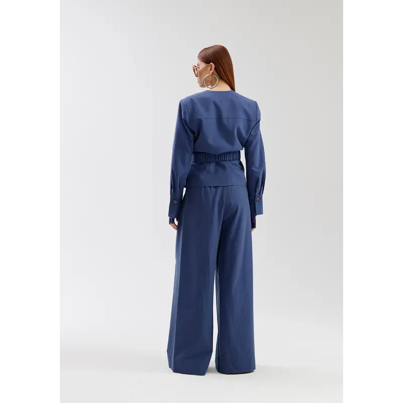 ss6n1054 Harper&Yve Broek Mason SS26N105 424 Blue Stripe