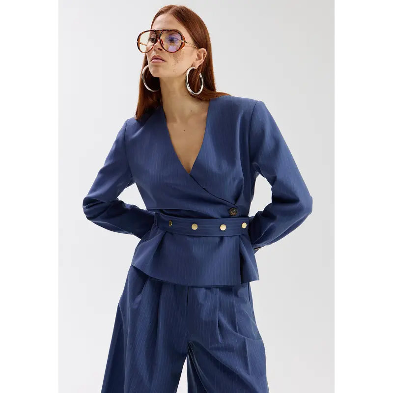 ss6n2091 Harper&Yve Blazer Lida SS26N209 424 Blue Stripe