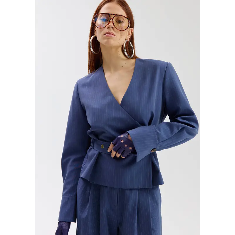 ss6n2093 Harper&Yve Blazer Lida SS26N209 424 Blue Stripe