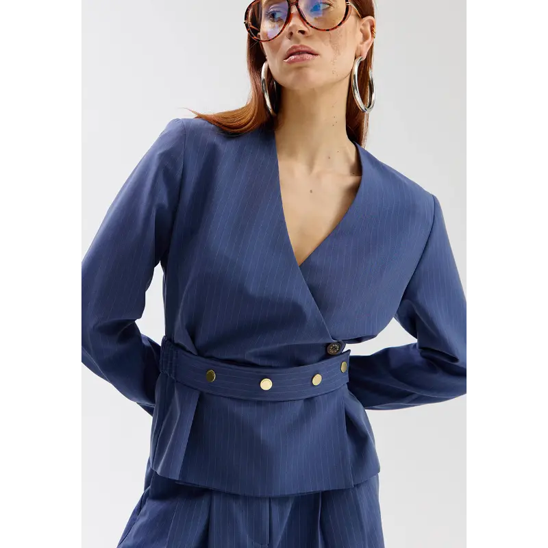 ss6n2094 Harper&Yve Blazer Lida SS26N209 424 Blue Stripe