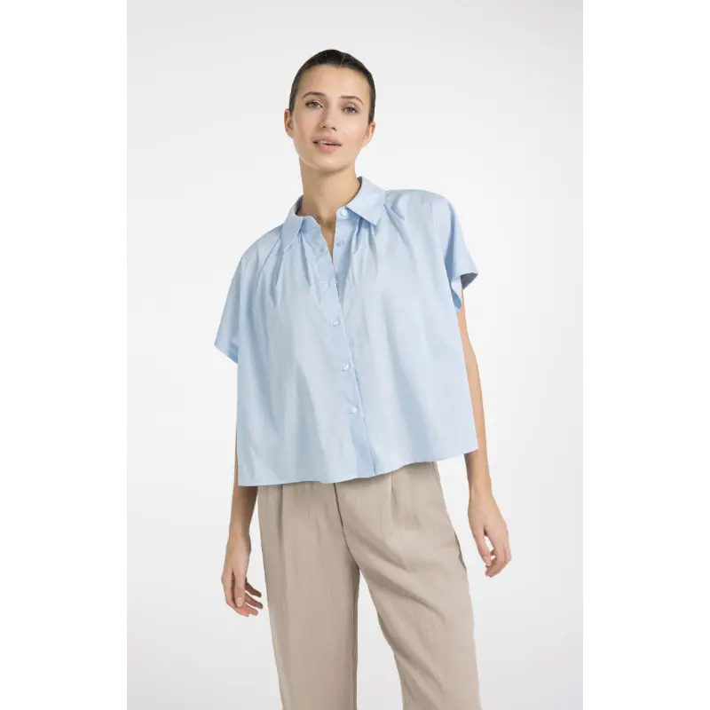 01-201202-604 Blauw03 Yaya Blouse 01-201202-604 99073 Licht Blauw