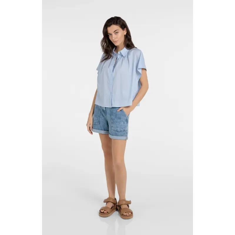 01-201202-604 Blauw09 Yaya Blouse 01-201202-604 99073 Licht Blauw