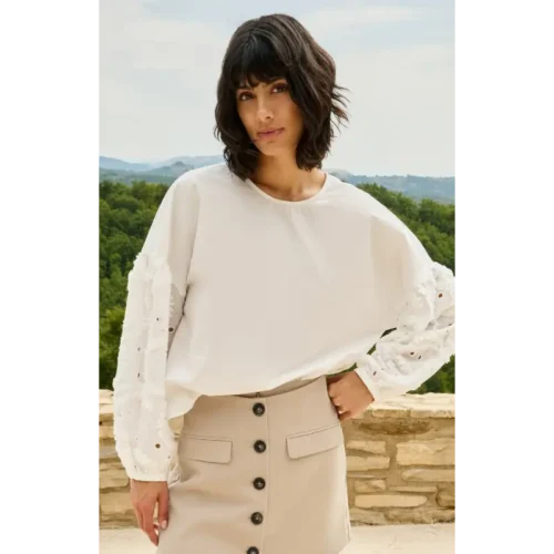 01-701398-604 Off White1 Yaya Top 01-701398-604 99066 Off-White