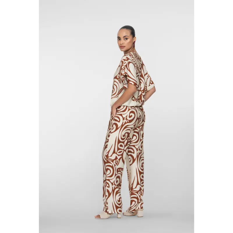 61401-26 Ecru4 Geisha Broek 61401-26 760 Ecru/Tabacco