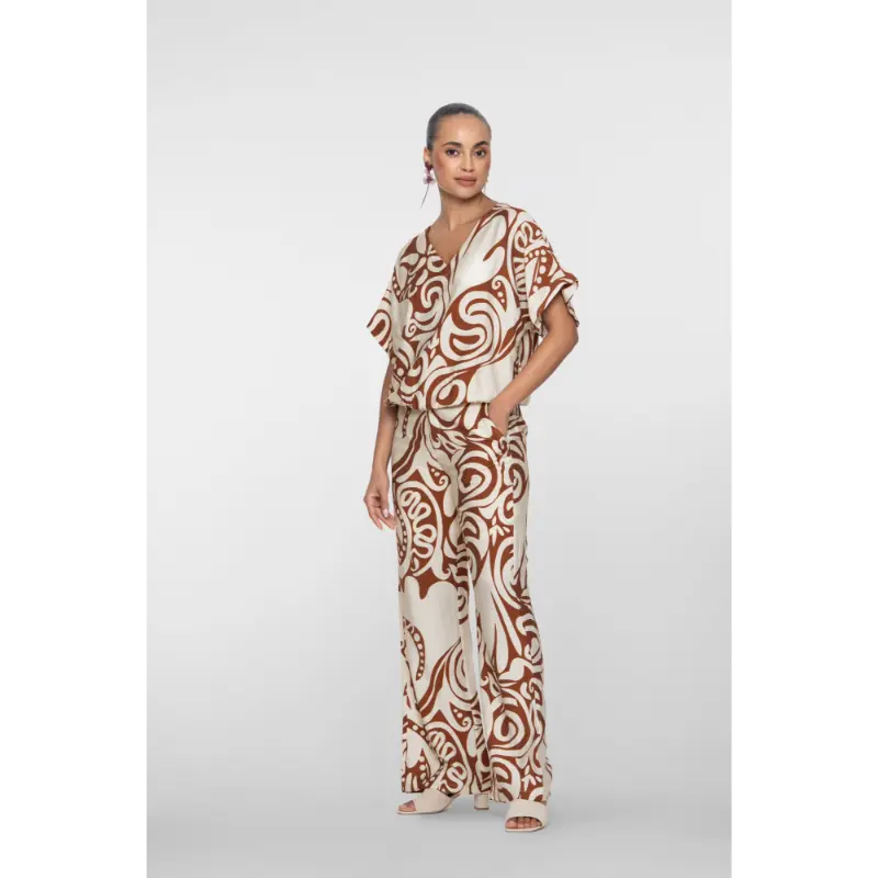61401-26 Ecru7 Geisha Broek 61401-26 760 Ecru/Tabacco