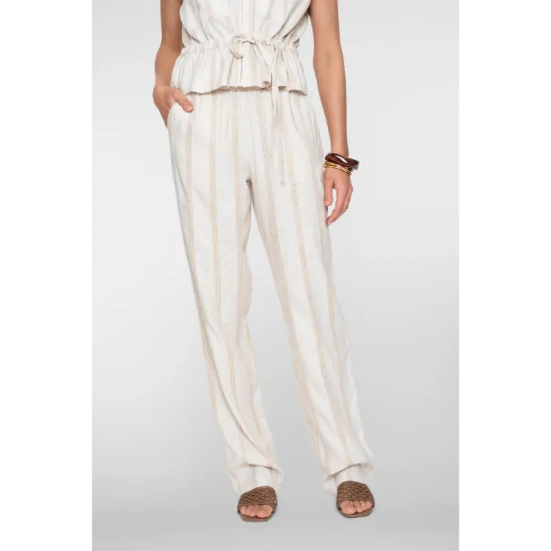 61430-20 Off White7 Geisha Broek 61430-20 720 Sand/Lurex