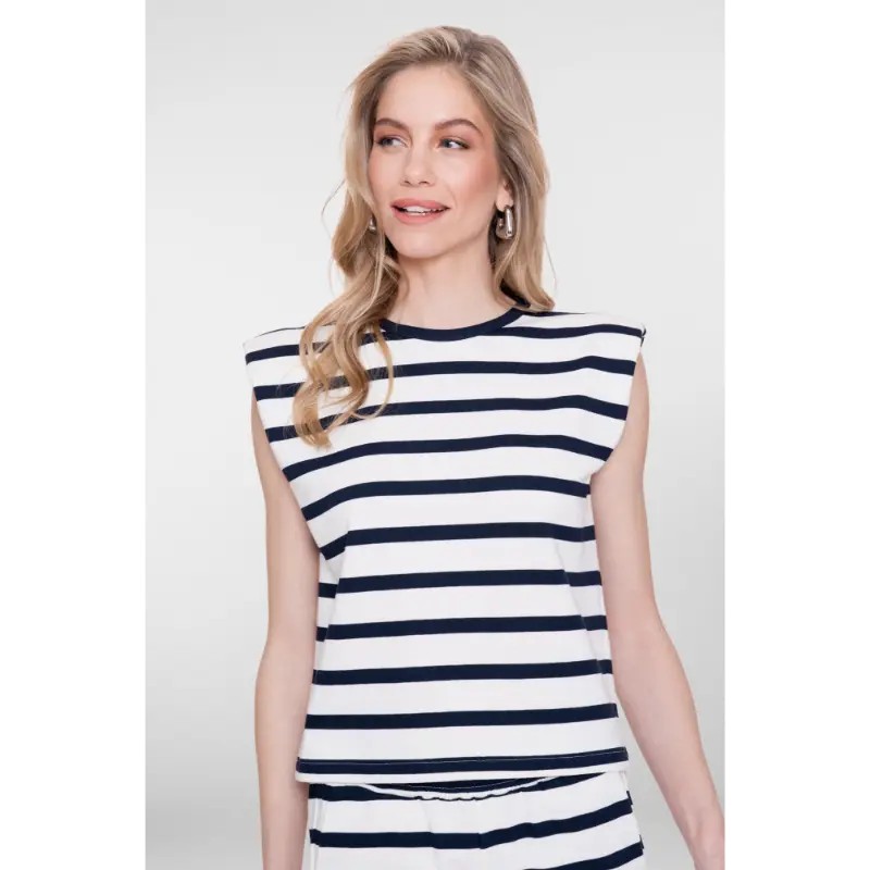 62153-20 Ecru5 Geisha Top 62153-20 718 Ecru/Navy