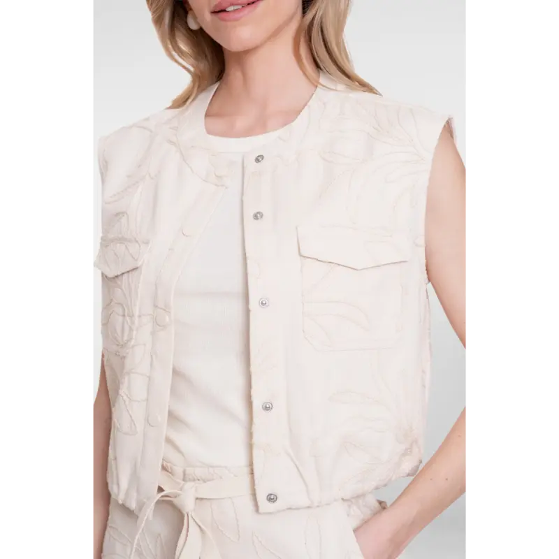 65307-10 Ecru2 Geisha Gilet 65307-10 718 Ecru