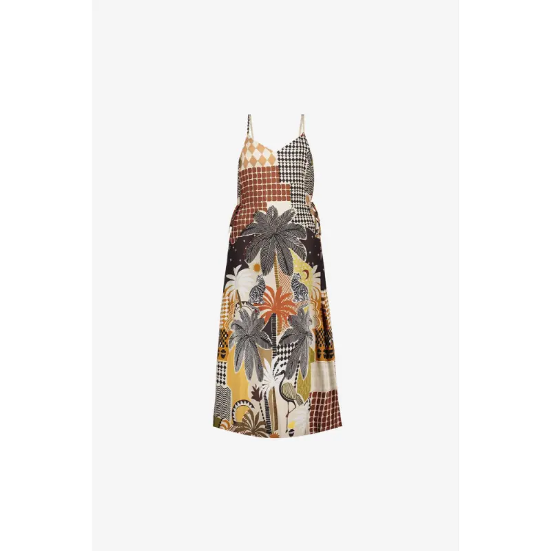 67407-20 Brown Sand3 Geisha Jurk 67407-20 775 Multicolour