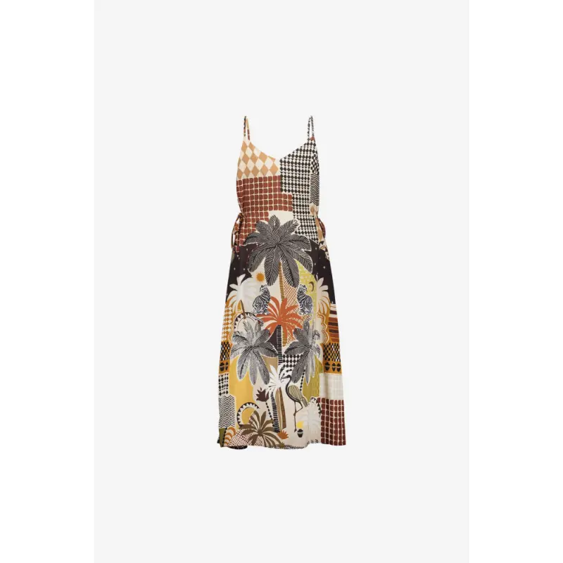 67407-20 Brown Sand4 Geisha Jurk 67407-20 775 Multicolour