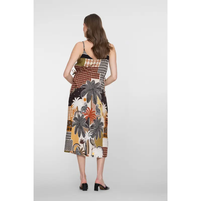 67407-20 Brown Sand5 Geisha Jurk 67407-20 775 Multicolour