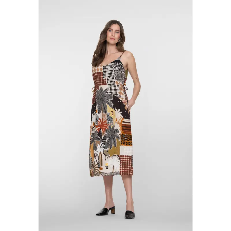 67407-20 Brown Sand6 Geisha Jurk 67407-20 775 Multicolour