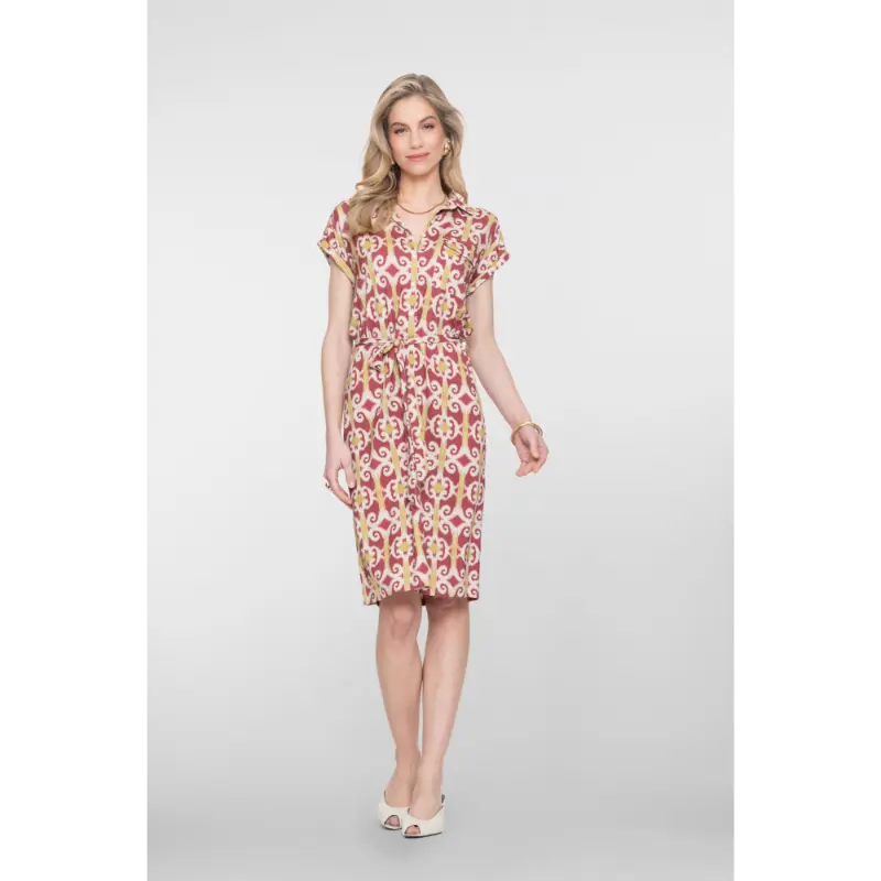 67414-20 Raspberry6 Geisha Jurk 67414-20 451 Multicolour