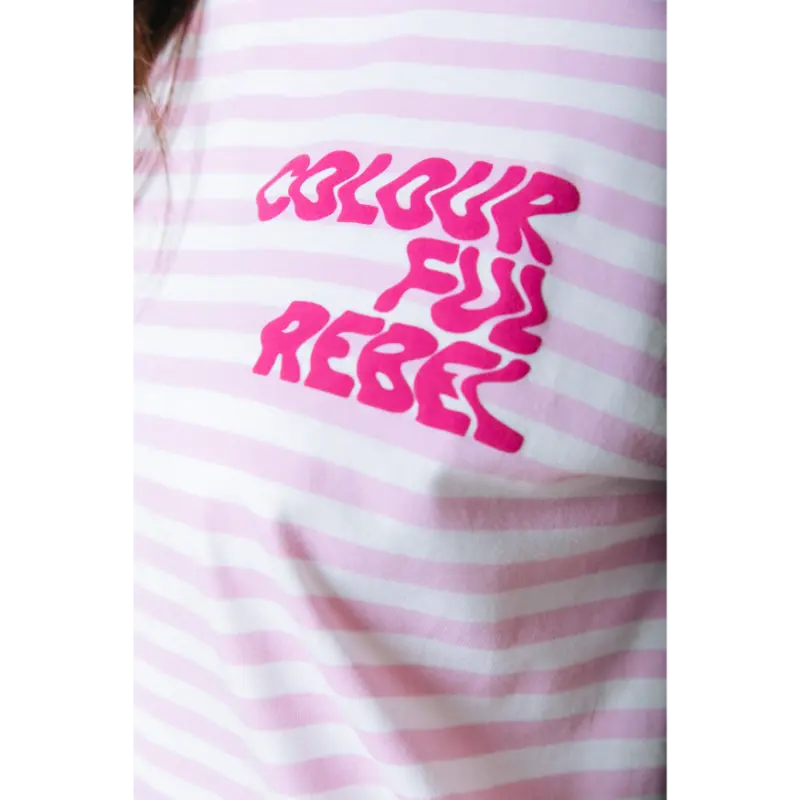Colourful-Re_High-Summer-2026_612_WT117806_5 Colourful Rebel T-Shirt Puff Logo WT117806 Roze