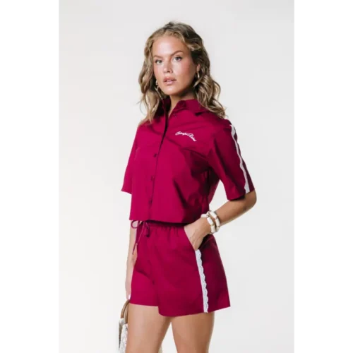 Colourful Rebel Short Jess WS117697 682 Deep Burgundy