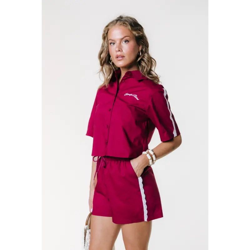 Colourful-Re_High-Summer-2026_682_WS117697 Colourful Rebel Short Jess WS117697 682 Deep Burgundy