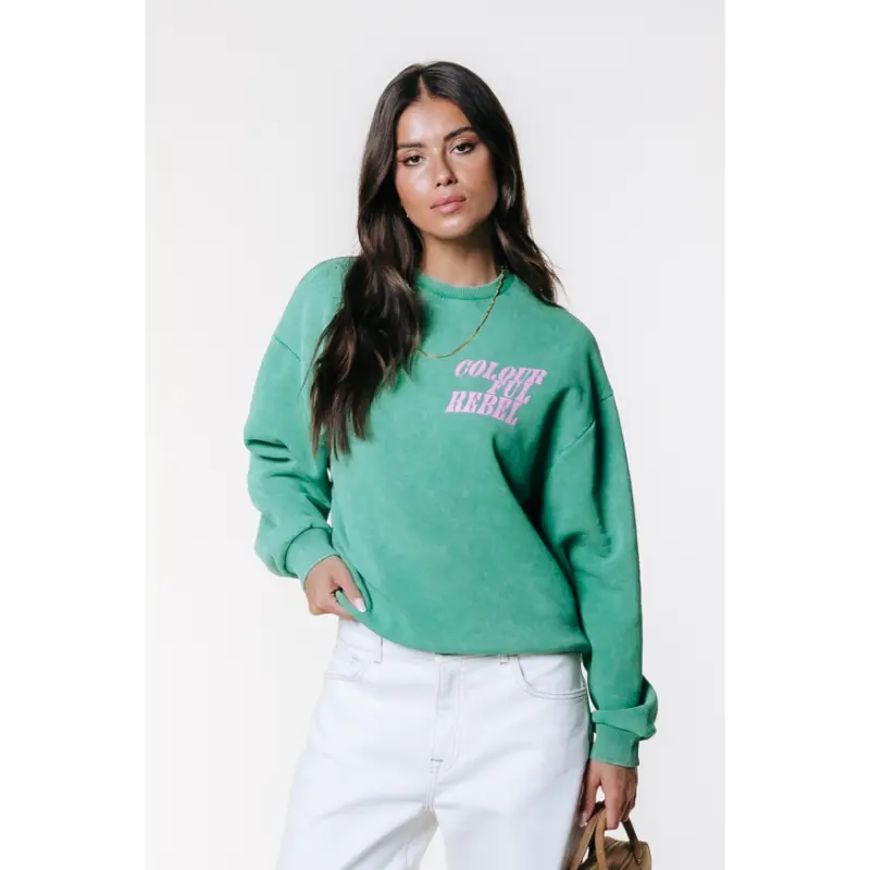 Colourful-Re_SpringSummer-2026_426_WS417632 Colourful Rebel Sweater WS417632 426 Off Green