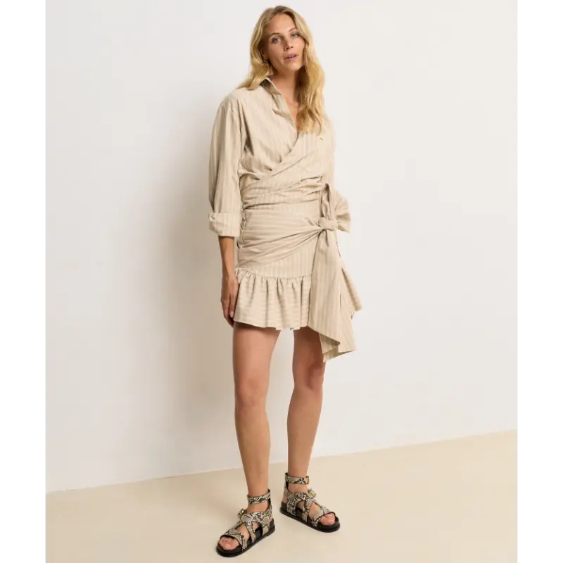 JOSH-V-_Summer-2026_634_JV-2604-0112_3 Josh V Blouse Banks JV-2604-0112 634 Stone Stripe Grijs