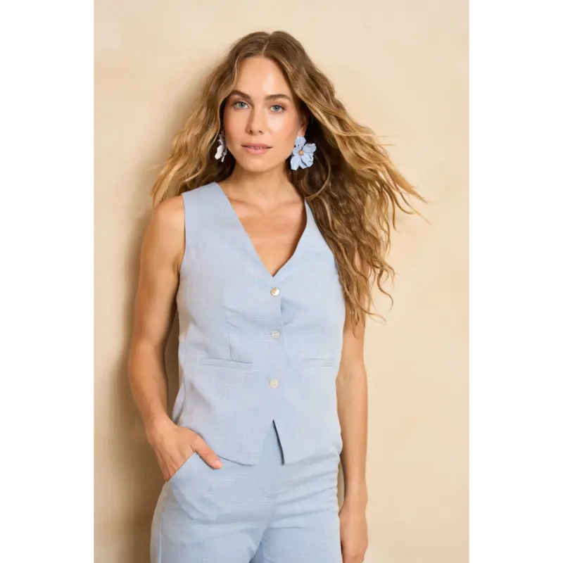 Lofty-Manner_spring_summer_2026_original_Gilet Shirin - Blue RD41.1 + Trouser Salli - Blue RD34.1 3 Lofty Manner Gilet Shirin RD41.1 400 Blue