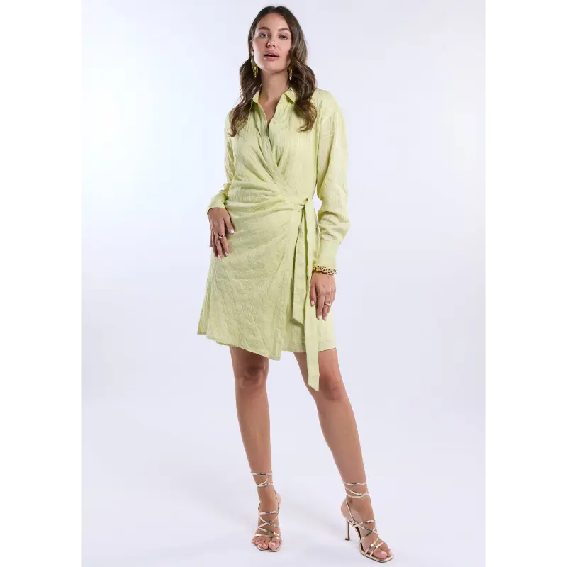 dina1 Freebird Jurk Dina 2139 Avocado Green