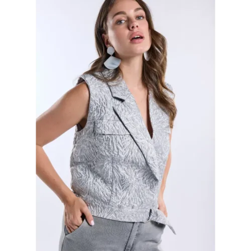 Freebird Gilet Gabriela 2162 Silver Grey