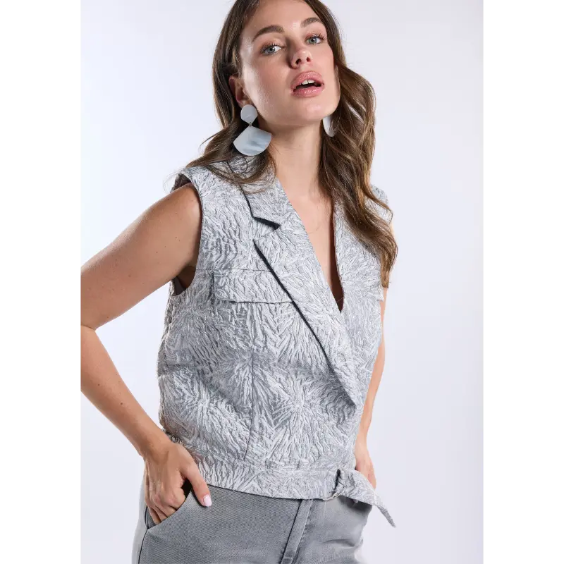 gabriela1 Freebird Gilet Gabriela 2162 Silver Grey